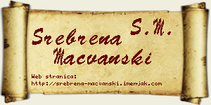 Srebrena Mačvanski vizit kartica